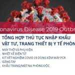 TỔNG HỢP nhập khẩu vật tư, thiết bị PHÒNG DỊCH