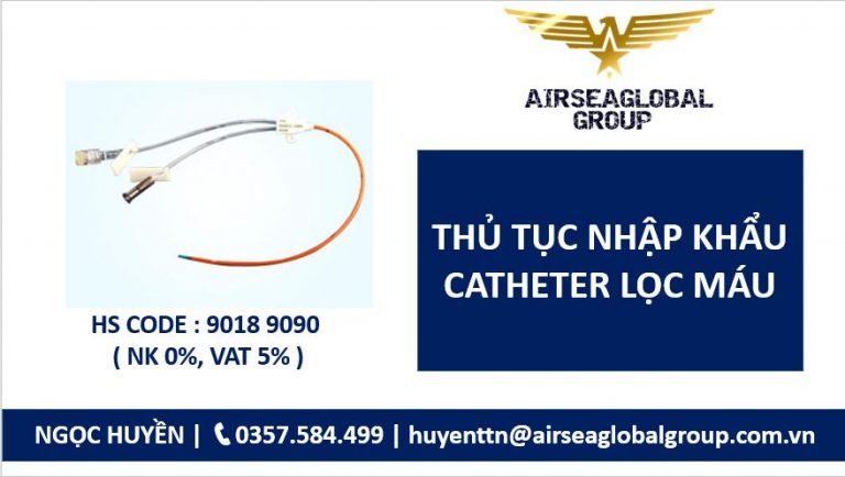 thủ tục nhập khẩu CATHETER lọc máu