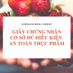 giấy chứng nhận cơ sở đủ điều kiện an toàn thực phẩm