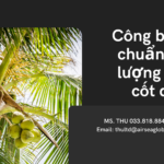 cong bo tieu chuan chat luong nuoc cot dua