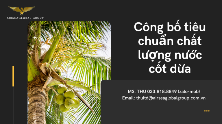 cong bo tieu chuan chat luong nuoc cot dua