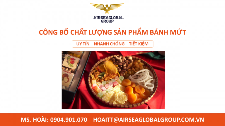 CÔNG BỐ CHẤT LƯỢNG SẢN PHẨM BÁNH MỨT