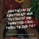 LÀM THẾ NÀO ĐỂ KIỂM TRA KẾT QUẢ TỰ CÔNG BỐ SẢN PHẨM TRÊN CỔNG THÔNG TIN ĐIỆN TỬ _