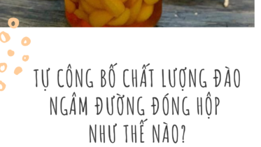 Tự công bố chất lượng đào ngâm đường đóng hộp như thế nào_
