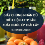 GIẤY PHÉP ATTP TRÁI CÂY ÉP