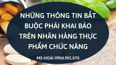 NHỮNG THÔNG TIN BẮT BUỘC PHẢI KHAI BÁO