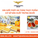 XIN GIẤY PHÉP AN TOÀN THỰC PHẨM trứng muối