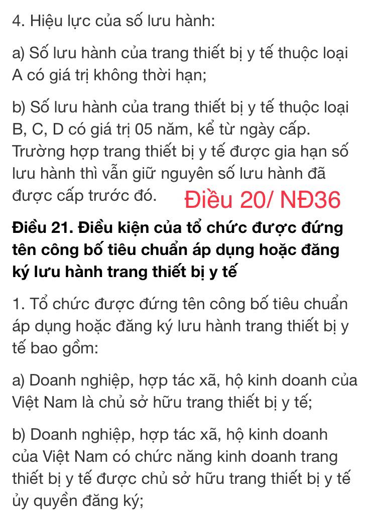 LƯU HÀNH THIẾT BỊ Y TẾ BCD CÓ GIÁ TRỊ TRONG BAO LÂU ?