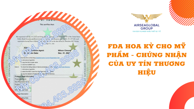 FDA Hoa Kỳ cho Mỹ phẩm - Chứng nhận của uy tín thương hiệu