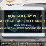 TRỌN GÓI GIẤY PHÉP CHUẨN VÀO THẦU CHO HÀNG Y TẾ