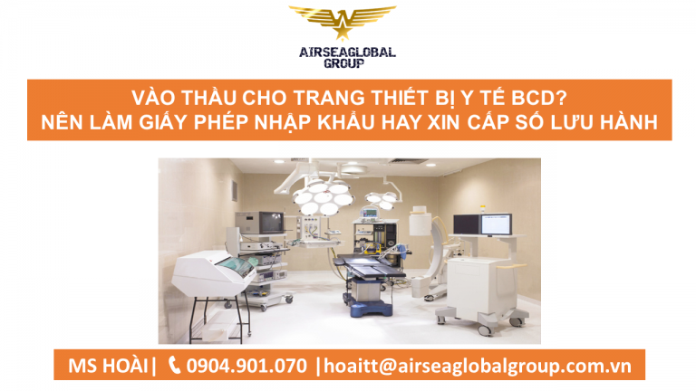 làm giấy phép nhập khẩu hay lưu hành BCD