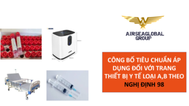 CÔNG BỐ TIÊU CHUẨN ÁP DỤNG ĐỐI VỚI TRANG THIẾT BỊ Y TẾ LOẠI A B THEO NGHỊ ĐỊNH 98