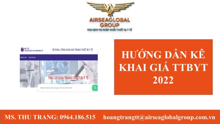 HƯỚNG DẪN KÊ KHAI GIÁ TTBYT 2022