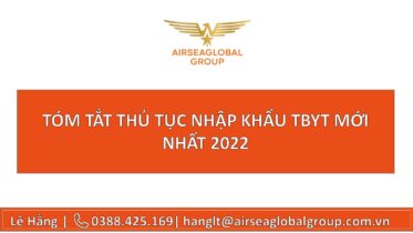 THỦ TỤC NHẬP KHẨU THIẾT BỊ Y TẾ MỚI NHẤT 2022