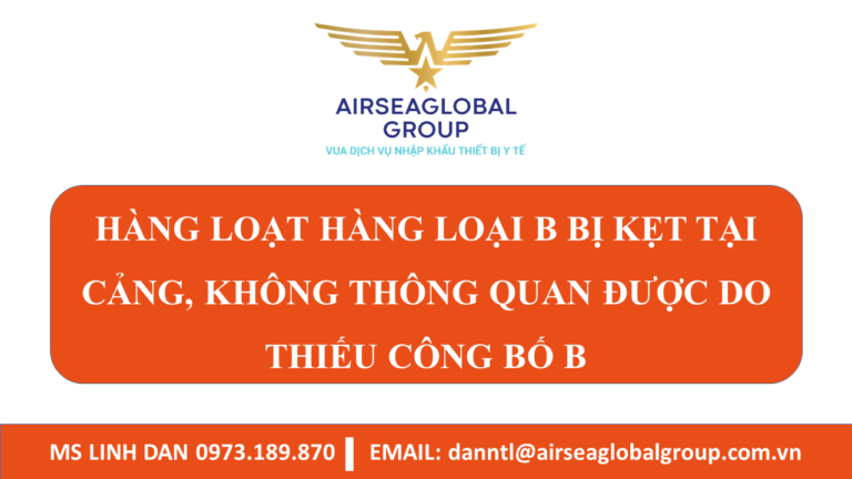 HÀNG LOẠT HÀNG LOẠI B BỊ KẸT TẠI CẢNG, KHÔNG THÔNG QUAN ĐƯỢC DO THIẾU CÔNG BỐ B