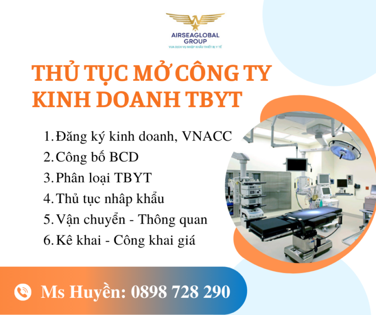 THỦ TỤC MỞ CÔNG TY KINH DOANH TBYT