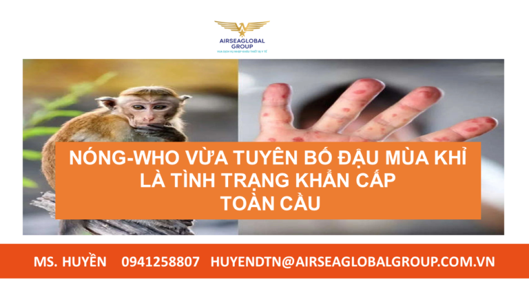 NÓNG-WHO VỪA TUYÊN BỐ ĐẬU MÙA KHỈ LÀ TÌNH TRẠNG KHẨN CẤP TOÀN CẦU