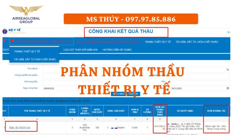 PHÂN NHÓM THẦU