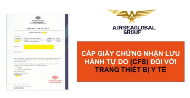 CẤP GIẤY CHỨNG NHẬN LƯU HÀNH TỰ DO (CFS) ĐỐI VỚI TRANG THIẾT BỊ Y TẾ