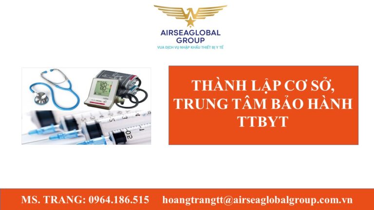 THÀNH LẬP CƠ SỞ, TRUNG TÂM BẢO HÀNH TTBYT