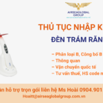 THỦ TỤC NHẬP KHẨU ĐÈN TRÁM RĂNG