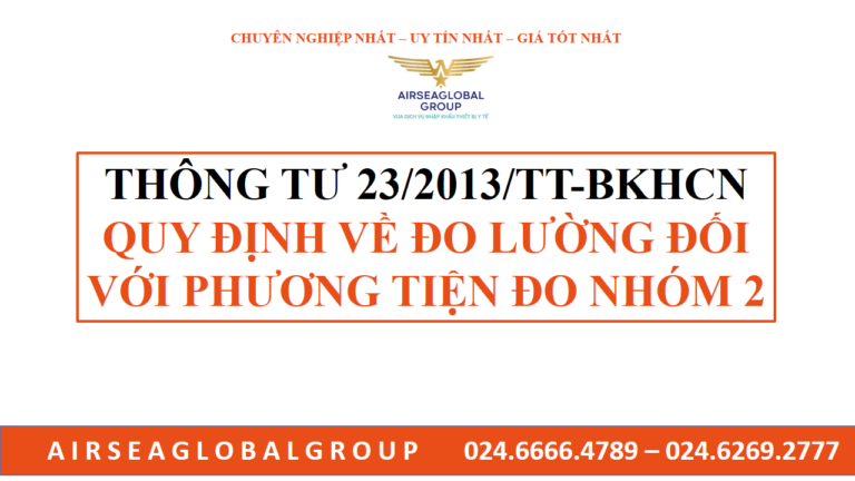 TT23 ĐO LƯỜNG