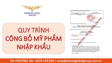 quy trình công bố mỹ phẩm nhập khẩu