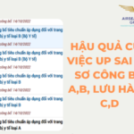 HẬU QUẢ CỦA VIỆC UP SAI HỒ SƠ CÔNG BỐ A B và LƯU HÀNH C D